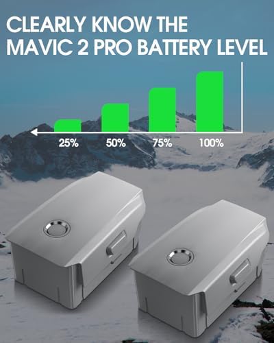Mavic 2 Pro Battery 2 Pack  3850mAh 15 4V Intelligent Flight Battery for DJI Mavic 2 Pro  Zoom  Enterprise Advanced  31 Minutes Max Flight Time Drone Batteries