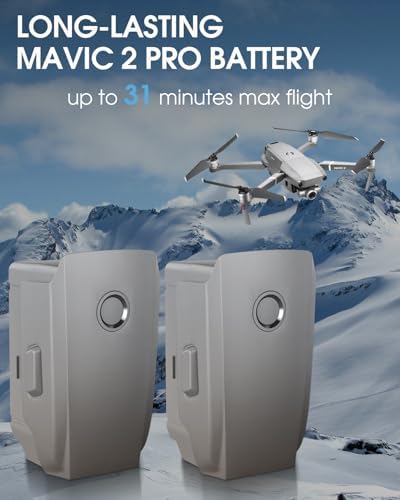 Mavic 2 Pro Battery 2 Pack  3850mAh 15 4V Intelligent Flight Battery for DJI Mavic 2 Pro  Zoom  Enterprise Advanced  31 Minutes Max Flight Time Drone Batteries