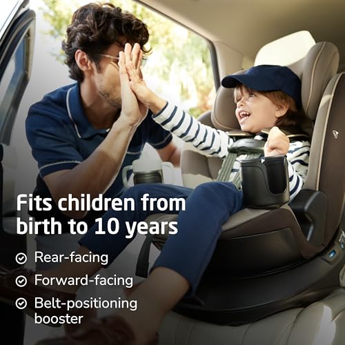 Maxi Cosi Andi 360 Rotating All in One Baby Convertible Car Seat  Rear Facing  Forward Facing Infant Toddler Booster  Easy Rotation  Tension System  Harness Adjust  Truffle