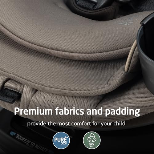 Maxi Cosi Andi 360 Rotating All in One Baby Convertible Car Seat  Rear Facing  Forward Facing Infant Toddler Booster  Easy Rotation  Tension System  Harness Adjust  Truffle