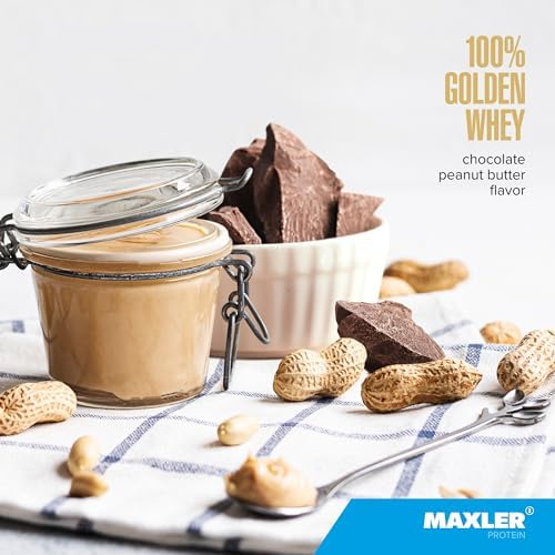 Maxler 100  Golden Whey Protein   24g of Protein per Serving   Whey Protein Powder for Pre Post Workout   Fast Absorbing Whey Concentrate  Isolate & Hydrolysate Blend   Vanilla Ice Cream 5 lb