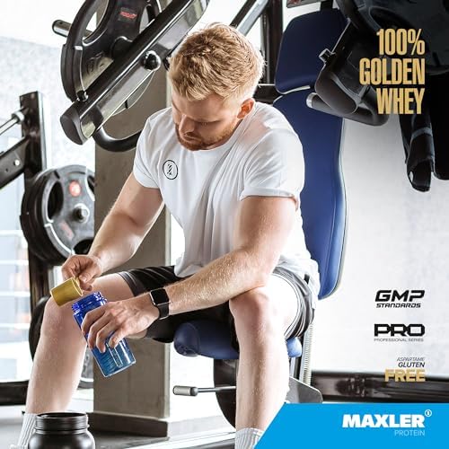 Maxler 100  Golden Whey Protein   24g of Protein per Serving   Whey Protein Powder for Pre Post Workout   Fast Absorbing Whey Concentrate  Isolate & Hydrolysate Blend   Vanilla Ice Cream 5 lb