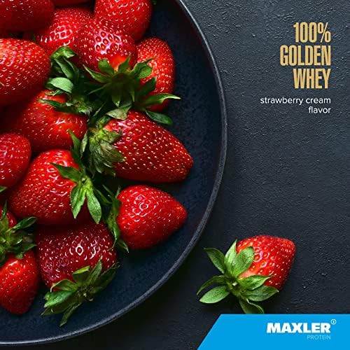 Maxler 100  Golden Whey Protein   24g of Protein per Serving   Whey Protein Powder for Pre Post Workout   Fast Absorbing Whey Concentrate  Isolate & Hydrolysate Blend   Vanilla Ice Cream 5 lb