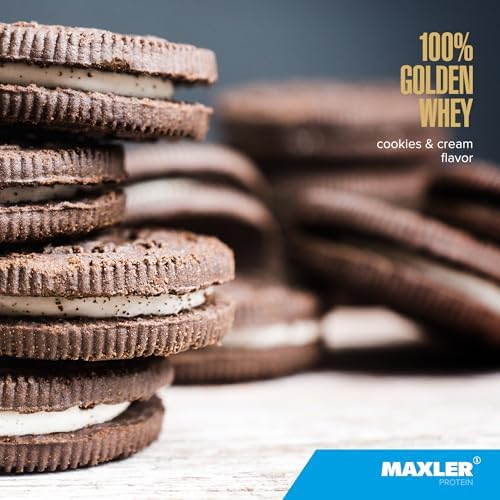 Maxler 100  Golden Whey Protein   24g of Protein per Serving   Whey Protein Powder for Pre Post Workout   Fast Absorbing Whey Concentrate  Isolate & Hydrolysate Blend   Vanilla Ice Cream 5 lb
