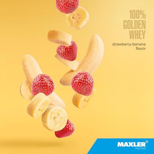 Maxler 100  Golden Whey Protein   24g of Protein per Serving   Whey Protein Powder for Pre Post Workout   Fast Absorbing Whey Concentrate  Isolate & Hydrolysate Blend   Vanilla Ice Cream 5 lb