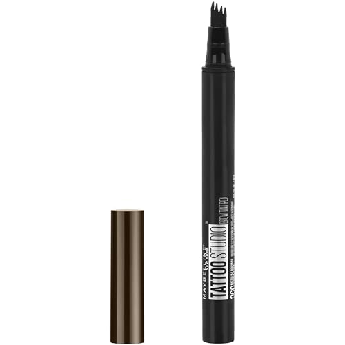 Maybelline New York TattooStudio Brow Tint Pen Makeup  Deep Brown  0 037 fl  oz 