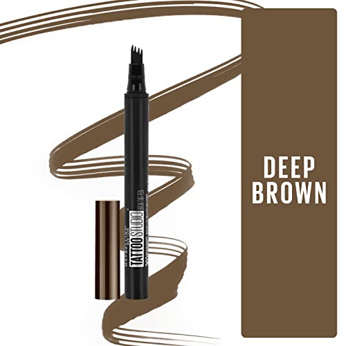 Maybelline New York TattooStudio Brow Tint Pen Makeup  Deep Brown  0 037 fl  oz 