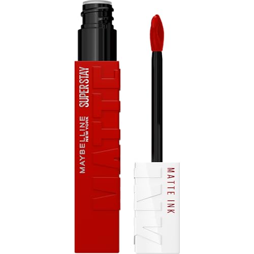 Maybelline New York SuperStay Matte Ink - Lápiz labial líquido, edición picante, Exhilarator, 0.17 onzas líquidas