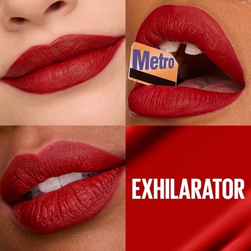 Maybelline New York SuperStay Matte Ink - Lápiz labial líquido, edición picante, Exhilarator, 0.17 onzas líquidas