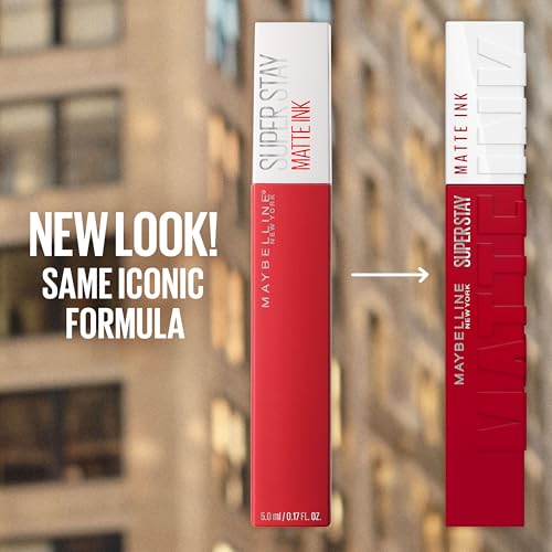 Maybelline New York SuperStay Matte Ink - Lápiz labial líquido, edición picante, Exhilarator, 0.17 onzas líquidas