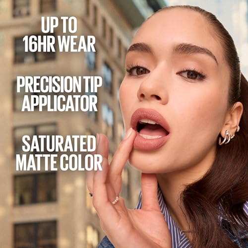 Maybelline New York SuperStay Matte Ink - Lápiz labial líquido, edición picante, Exhilarator, 0.17 onzas líquidas