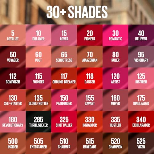 Maybelline New York SuperStay Matte Ink - Lápiz labial líquido, edición picante, Exhilarator, 0.17 onzas líquidas