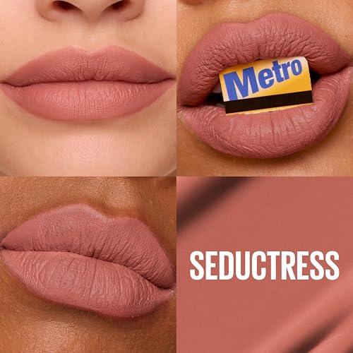Maybelline Super Stay Matte Ink Liquid Lipstick Makeup  Long Lasting High Impact Color  Up to 16H Wear  Seductress  Light Rosey Nude  1 Count