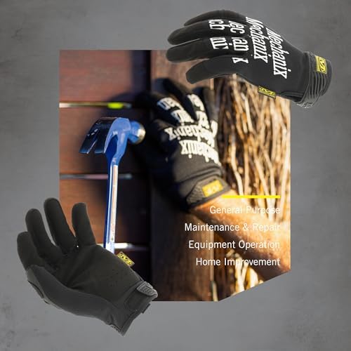 Mechanix Wear Original Work Gloves   Multi Purpose Outdoor Work Gloves   Secure Fit   Durable & Machine Washable   Breathable & Comfortable   Small  Black