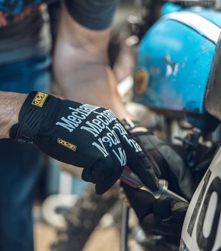 Mechanix Wear Guantes de trabajo originales - Guantes de trabajo multiusos para exteriores - Ajuste seguro - Duraderos y lavables a máquina - Transpirables y cómodos - Talla S - Negro