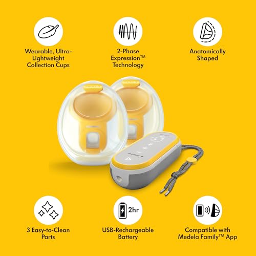 Medela Freestyle Hands Free Double Electric Breast Pump with Wearable Cups  App Connectivity  Portable Design