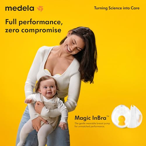 Medela Magic InBra Hands Free Wearable Breast Pump with Fluidfeel Technology  App Connectivity and Advanced Sensor Control  Ultra Slim  Ultra Lightweight  Silent  Hospital Grade