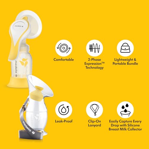 Medela Manual Breast Pump Set   Perfect Pair Bundle  Includes Harmony Manual Breast Pump & Silicone Breastmilk Collector