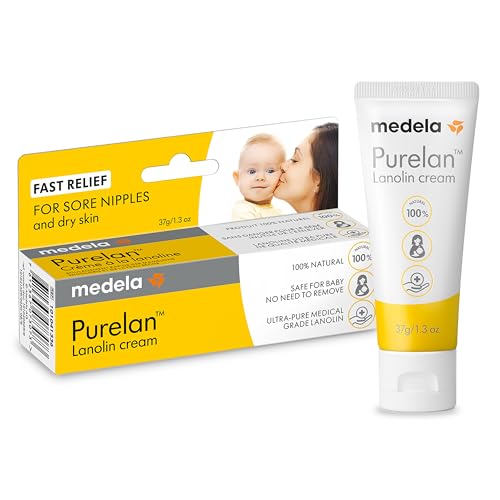 Medela Purelan Lanolin Nipple Cream  Fast Relief for Sore Nipples & Dry Skin During Breastfeeding  Safe for Breastfeeding Baby  Natural  Hypoallergenic  Fragrance Free  37g