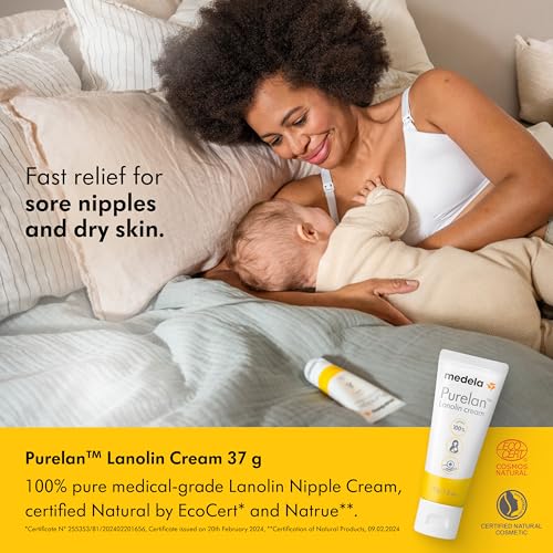 Medela Purelan Lanolin Nipple Cream  Fast Relief for Sore Nipples & Dry Skin During Breastfeeding  Safe for Breastfeeding Baby  Natural  Hypoallergenic  Fragrance Free  37g