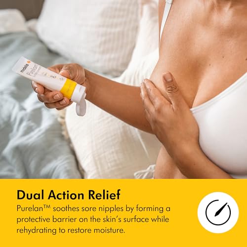 Medela Purelan Lanolin Nipple Cream Fast Relief for Sore Nipples & Dry Skin During Breastfeeding Safe for Breastfeeding Baby Natural Hypoallergenic Fragrance Free 37g