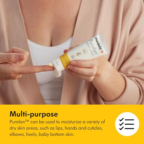 Medela Purelan Lanolin Nipple Cream Fast Relief for Sore Nipples & Dry Skin During Breastfeeding Safe for Breastfeeding Baby Natural Hypoallergenic Fragrance Free 37g