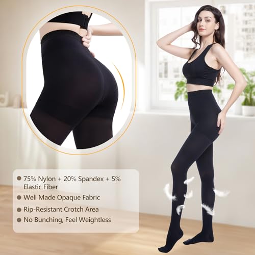 Medical Compression Pantyhose for Women Men 20 30 mmHg Graduated Compression Tights Closed Toe Compression Stockings Support Hose High Waist Compression Leggings for Varicose Veins Edema