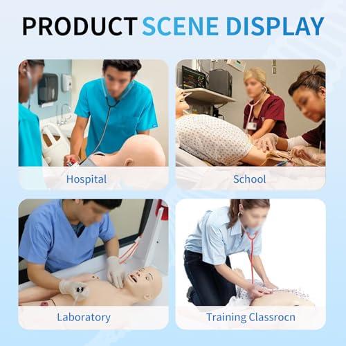 Medical Mannequin for Training  Multifunctional Patient Care Skills Training Manikin with 4 Decubitus Care Module & 8 Trauma Module & 16 Advanced Trauma Module for Nursing Teaching Education  Trauma 