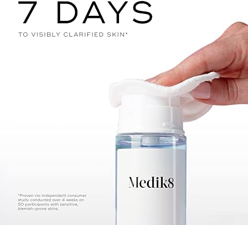 Medik8 Press and Clear   Clarifying Facial Tonic   Exfoliating BHA Face Toner for Women and Men   Gentle Release Salicylic Acid Face Tonic   5 oz