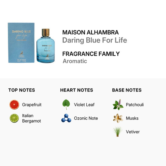 Men s Daring Blue For Life EDP Spray 3 4 oz Fragrances