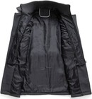 Men s Thermal Single Breasted Wool Blend Coat Business Peacoat Detachable Zipper