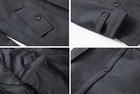 Men s Thermal Single Breasted Wool Blend Coat Business Peacoat Detachable Zipper
