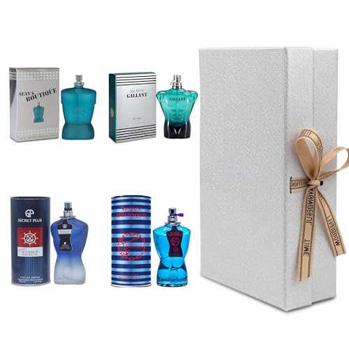 Mens Cologne Gift Set 4 x 3 4 FL oz Luxury perfume with Premium Presentation Box Perfect Valentines Day Gift Him Long Lasting Fragrance ValentiMilaM&ChocoMu50&verseAd&AZADB 