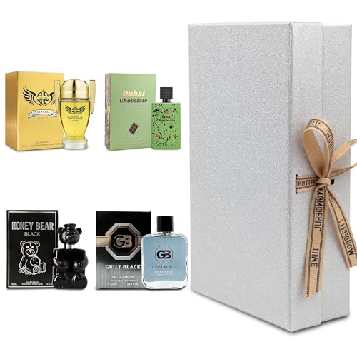 Mens Cologne Gift Set 4 x 3 4 FL oz Luxury perfume with Premium Presentation Box Perfect Valentines Day Gift Him Long Lasting Fragrance ValentiMilaM&ChocoMu50&verseAd&AZADB 