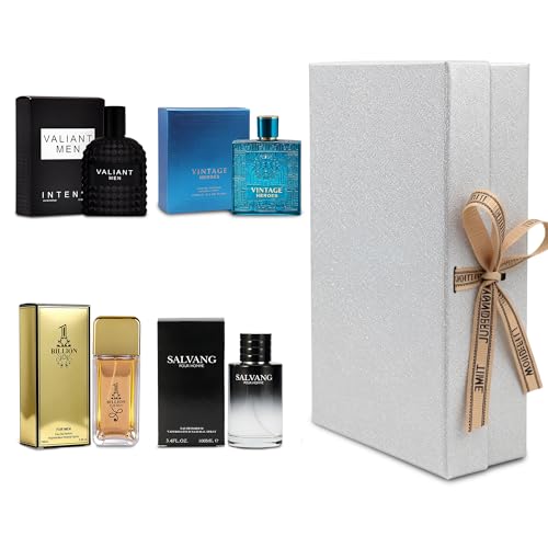 Mens Cologne Gift Set 4 x 3 4 FL oz Luxury perfume with Premium Presentation Box Perfect Valentines Day Gift Him Long Lasting Fragrance ValentiMilaM&ChocoMu50&verseAd&AZADB 
