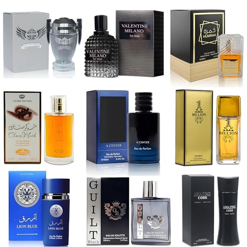 Mens Cologne Sampler Set  100ml Each 9PCS    Luxury Fragrance Variety Pack for Men   Woodsy  Citrus  Spicy & Fresh Scents   Gift Ready Collection Combo Set B1 
