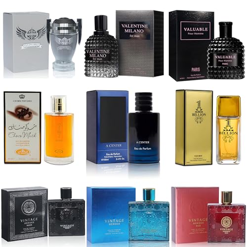 Mens Cologne Sampler Set  100ml Each 9PCS    Luxury Fragrance Variety Pack for Men   Woodsy  Citrus  Spicy & Fresh Scents   Gift Ready Collection Combo Set B1 