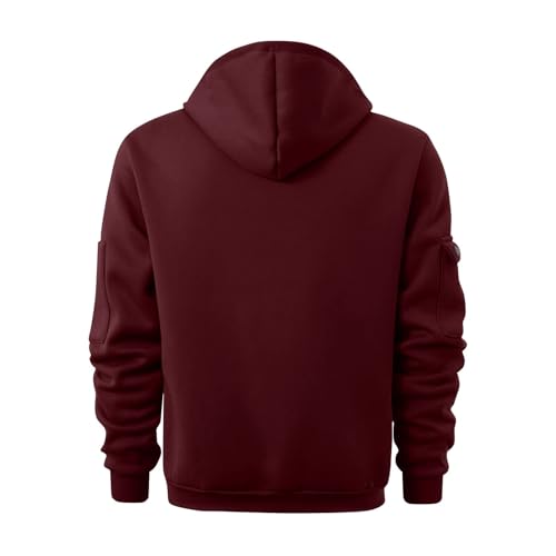 Mens Winter Fleece Multi Pocket Zipper Sweatshirt 2 Piece Set Personalized Sweatpants Casual Sweatsuits Hoodie