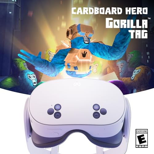 Meta Quest 3S 128GB   Dive into Mixed Reality   Unreal device  Unreal price    Gorilla Tag Cardboard Hero Bundle   Amazon Exclusive