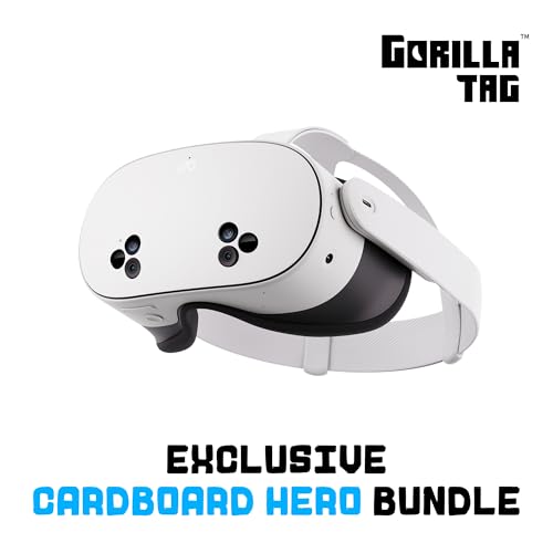 Meta Quest 3S 128GB   Dive into Mixed Reality   Unreal device  Unreal price    Gorilla Tag Cardboard Hero Bundle   Amazon Exclusive