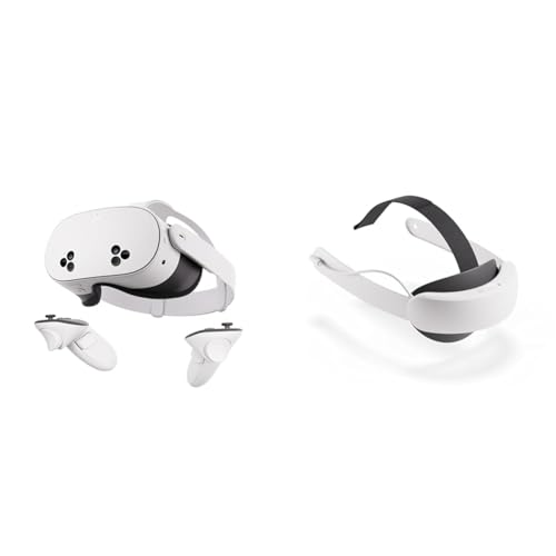 Meta Quest 3S 128GB Mixed Reality Headset with Elite Strap Battery Pack Bundle   Up to 2 Extra Hours Playtime