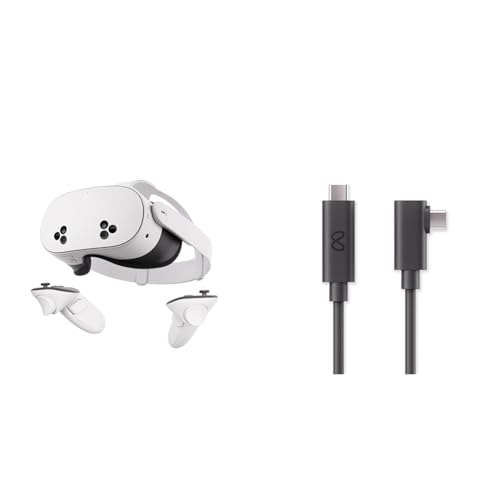 Meta Quest 3S 128GB Mixed Reality Headset with Elite Strap Battery Pack Bundle   Up to 2 Extra Hours Playtime