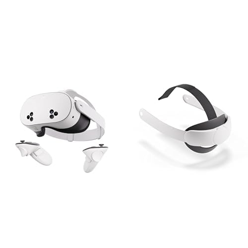 Meta Quest 3S 128GB Mixed Reality Headset with Elite Strap Battery Pack Bundle   Up to 2 Extra Hours Playtime