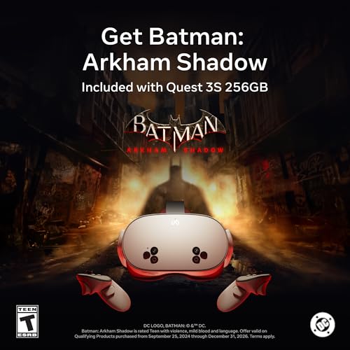 Meta Quest 3S 256GB   Batman  Arkham Shadow Included   30  Games Included with Meta Horizon  Access with Starter Bundles   Play More for Less