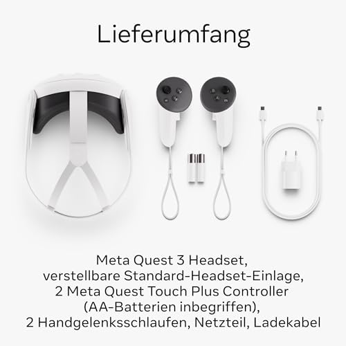 Meta Quest 3 128Gb   bahnbrechende Mixed Reality   leistungsstarke Technologie   Asgarths Wrath 2 Bundle