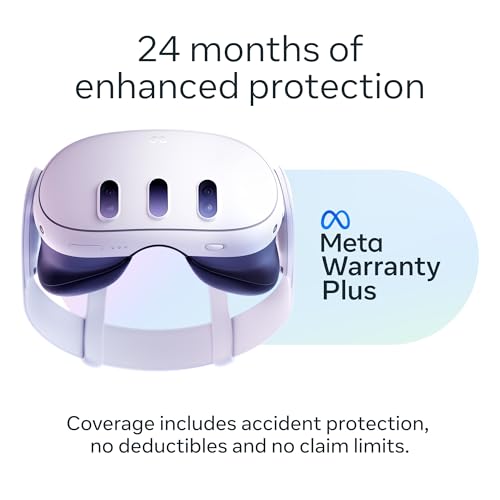 Meta Quest 3 512 GB | Auriculares VR - Resolución del 30 por ciento más nítida - 2 veces potencia de procesamiento gráfico - Realidad virtual sin cables - Acceso a más de 40 juegos con una prueba de 3 meses de Meta Horizon+ incluida
