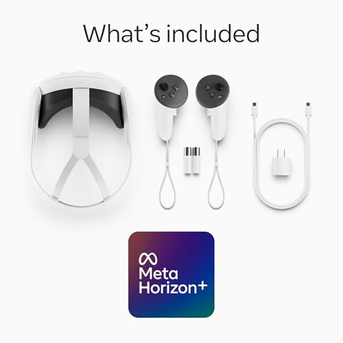 Meta Quest 3 512 GB | Auriculares VR - Resolución del 30 por ciento más nítida - 2 veces potencia de procesamiento gráfico - Realidad virtual sin cables - Acceso a más de 40 juegos con una prueba de 3 meses de Meta Horizon+ incluida