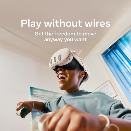 Meta Quest 3 512GB   VR Headset   Thirty Percent Sharper Resolution   2X Graphical Processing Power   Virtual Reality Without Wires   Access to 40  Games with a 3 Month Trial of Meta Horizon  Included