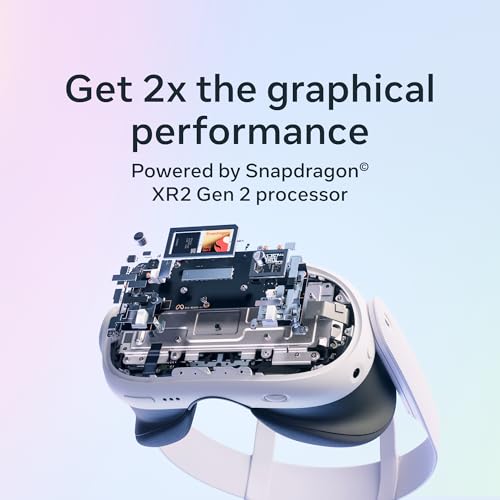 Meta Quest 3 512GB   VR Headset   Thirty Percent Sharper Resolution   2X Graphical Processing Power   Virtual Reality Without Wires   Access to 40  Games with a 3 Month Trial of Meta Horizon  Included