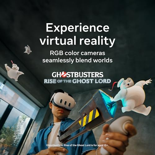 Meta Quest 3 512GB   VR Headset   Thirty Percent Sharper Resolution   2X Graphical Processing Power   Virtual Reality Without Wires   Access to 40  Games with a 3 Month Trial of Meta Horizon  Included